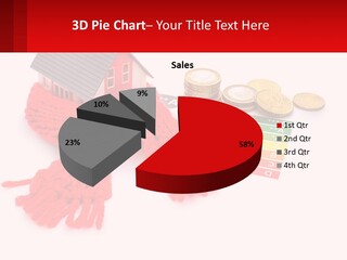 A House With A Red Scarf Next To Money PowerPoint Template