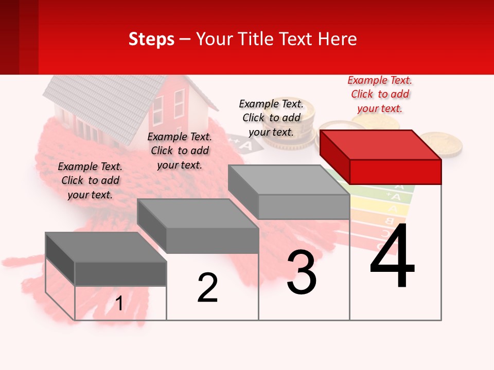 A House With A Red Scarf Next To Money PowerPoint Template