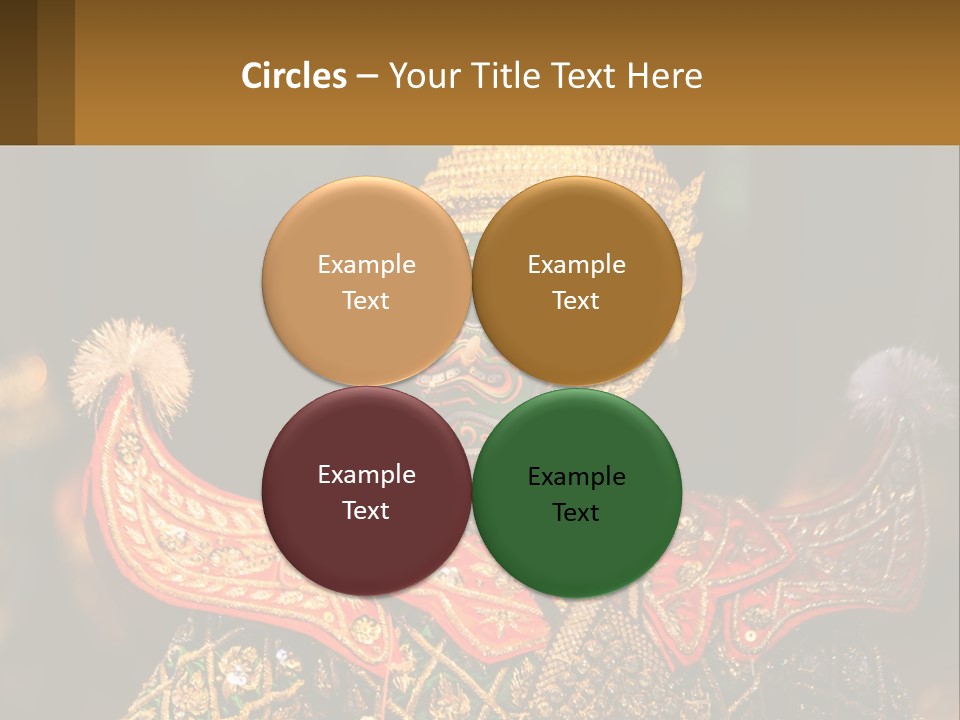 A Man With A Green And Gold Mask On His Face PowerPoint Template