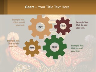 A Man With A Green And Gold Mask On His Face PowerPoint Template