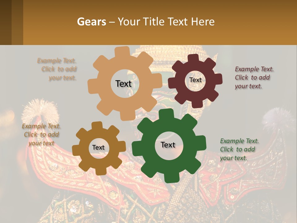A Man With A Green And Gold Mask On His Face PowerPoint Template
