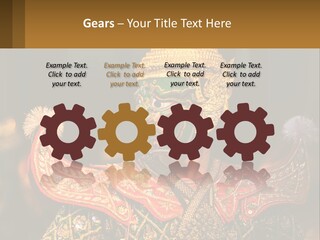 A Man With A Green And Gold Mask On His Face PowerPoint Template