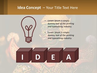 A Man With A Green And Gold Mask On His Face PowerPoint Template
