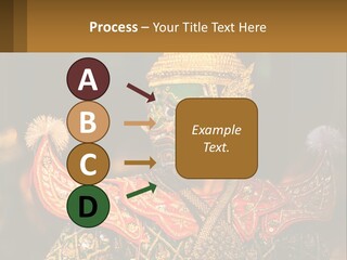 A Man With A Green And Gold Mask On His Face PowerPoint Template