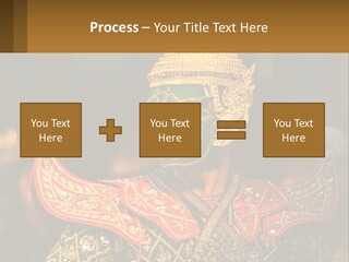 A Man With A Green And Gold Mask On His Face PowerPoint Template