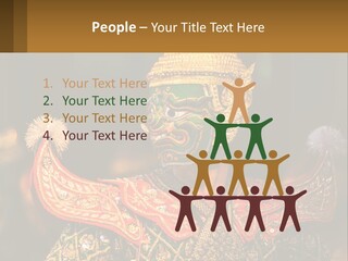 A Man With A Green And Gold Mask On His Face PowerPoint Template