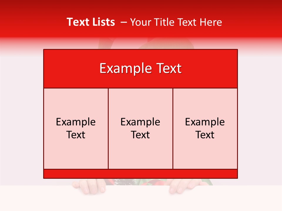 A Little Girl Wearing A Santa Hat And Holding A Present PowerPoint Template