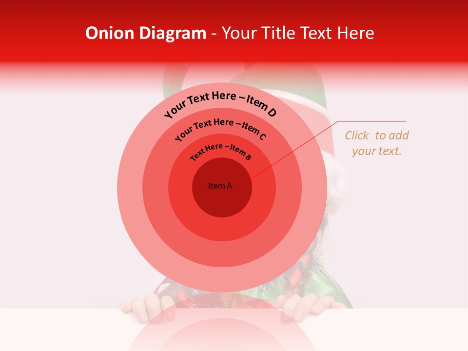 A Little Girl Wearing A Santa Hat And Holding A Present PowerPoint Template