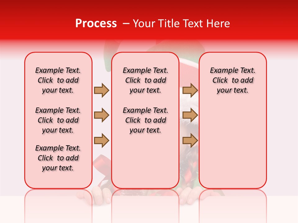 A Little Girl Wearing A Santa Hat And Holding A Present PowerPoint Template