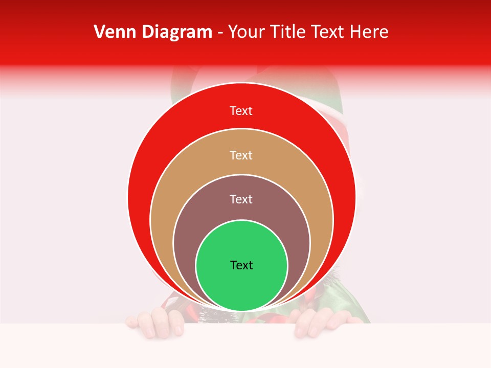 A Little Girl Wearing A Santa Hat And Holding A Present PowerPoint Template