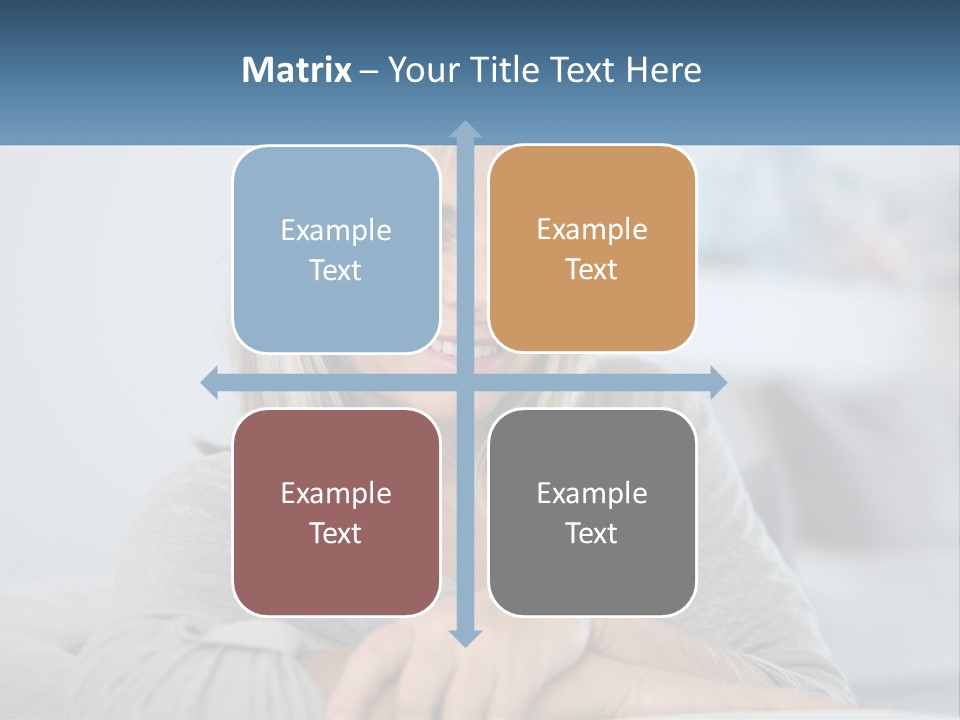 A Woman Sitting On A Couch Smiling For The Camera PowerPoint Template