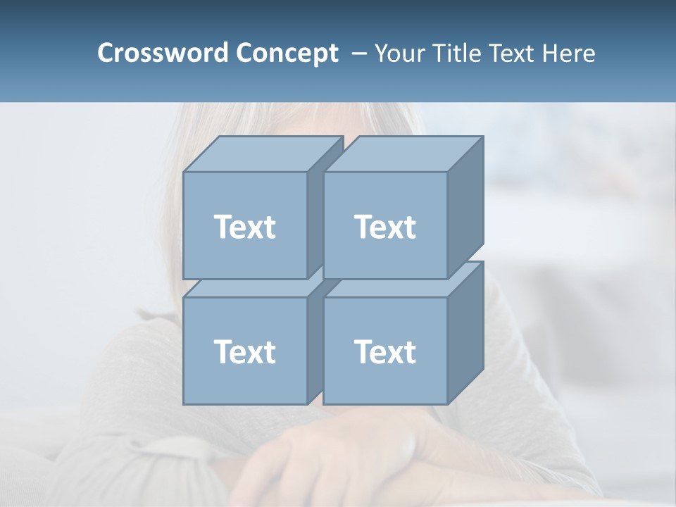 A Woman Sitting On A Couch Smiling For The Camera PowerPoint Template
