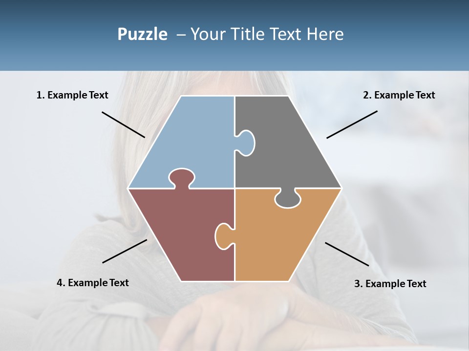 A Woman Sitting On A Couch Smiling For The Camera PowerPoint Template