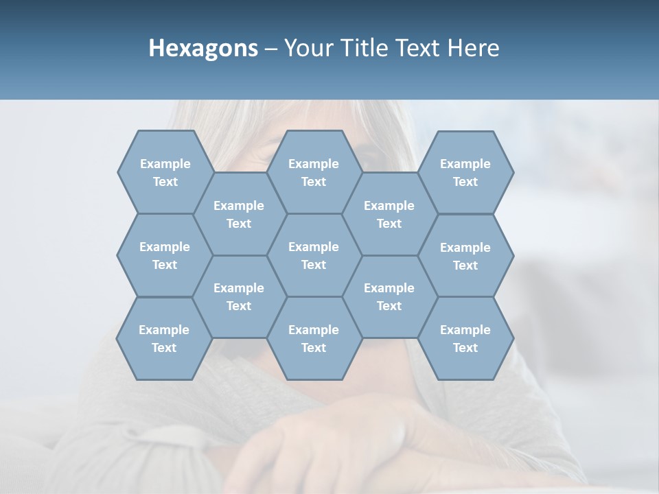 A Woman Sitting On A Couch Smiling For The Camera PowerPoint Template