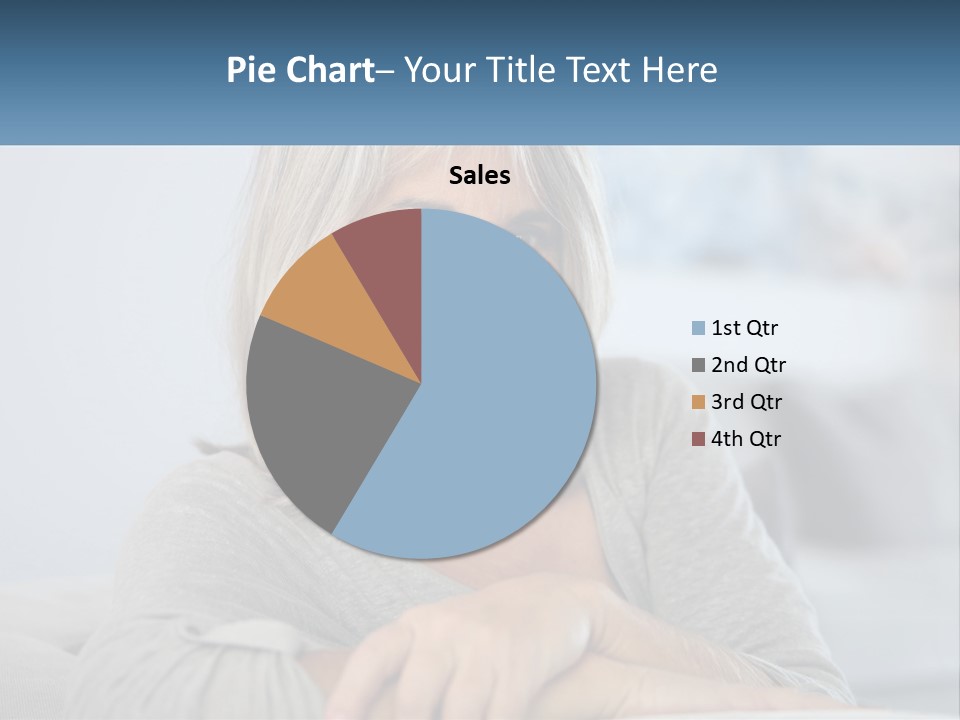 A Woman Sitting On A Couch Smiling For The Camera PowerPoint Template