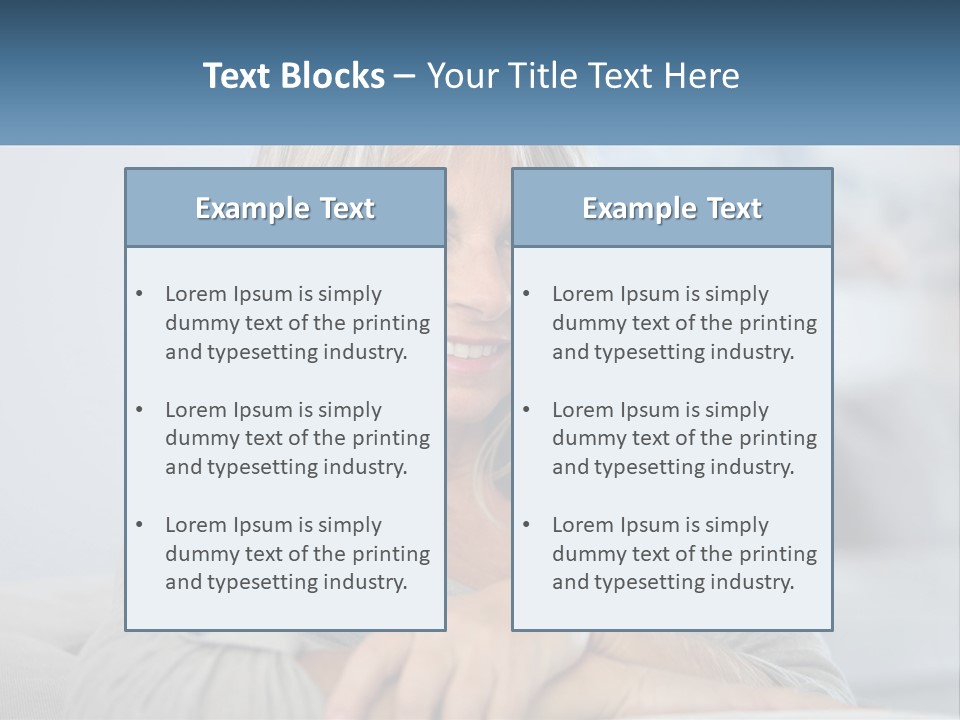 A Woman Sitting On A Couch Smiling For The Camera PowerPoint Template