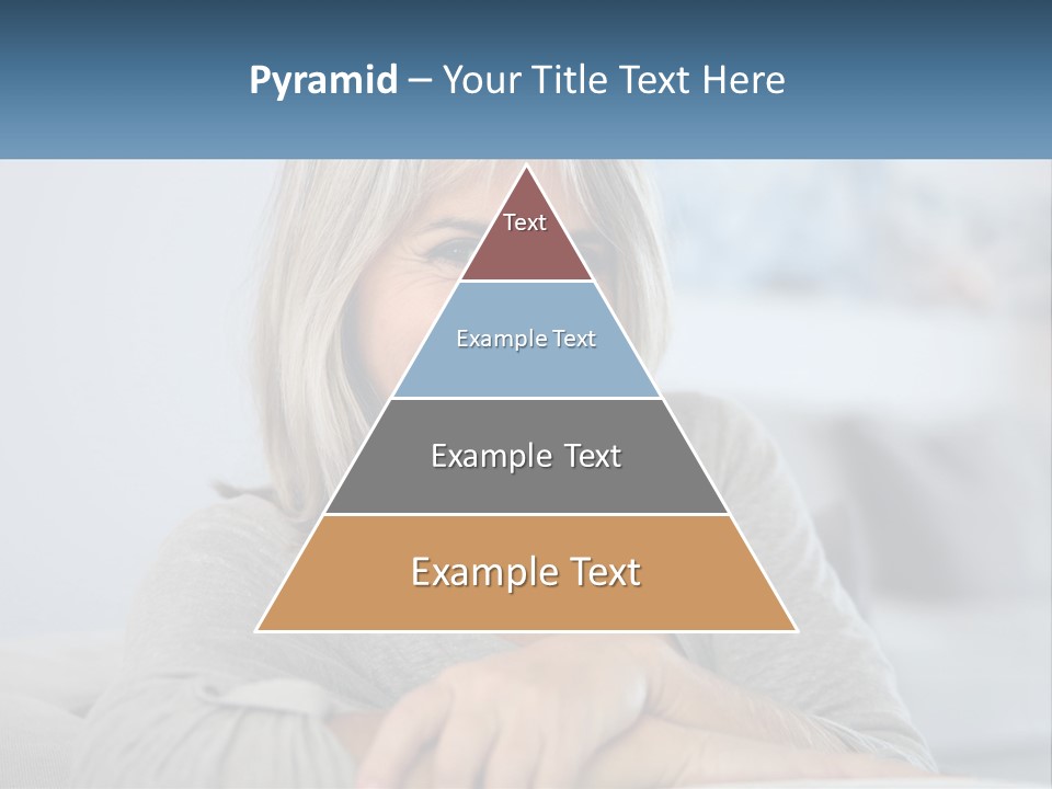 A Woman Sitting On A Couch Smiling For The Camera PowerPoint Template