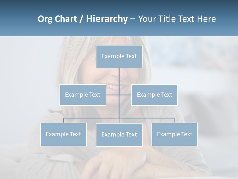 A Woman Sitting On A Couch Smiling For The Camera PowerPoint Template
