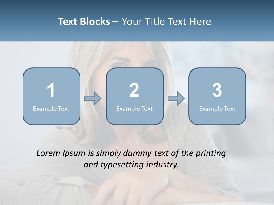 A Woman Sitting On A Couch Smiling For The Camera PowerPoint Template