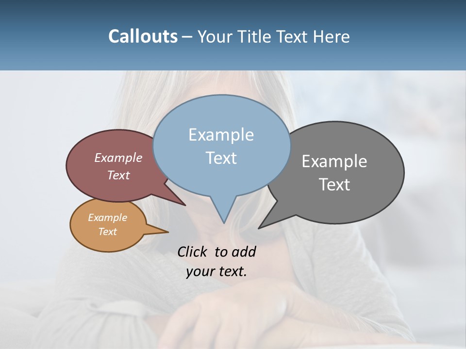 A Woman Sitting On A Couch Smiling For The Camera PowerPoint Template