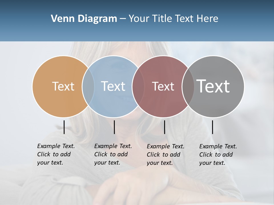 A Woman Sitting On A Couch Smiling For The Camera PowerPoint Template