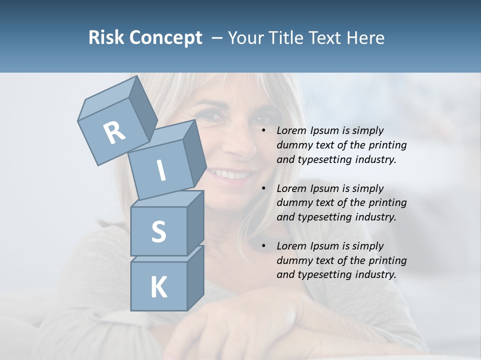 A Woman Sitting On A Couch Smiling For The Camera PowerPoint Template