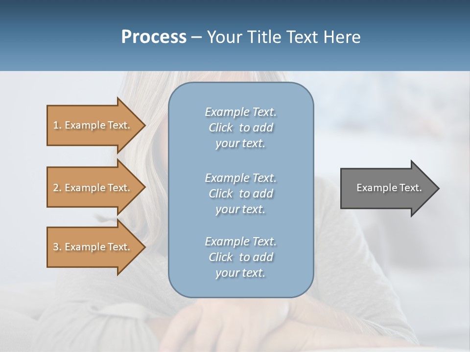 A Woman Sitting On A Couch Smiling For The Camera PowerPoint Template