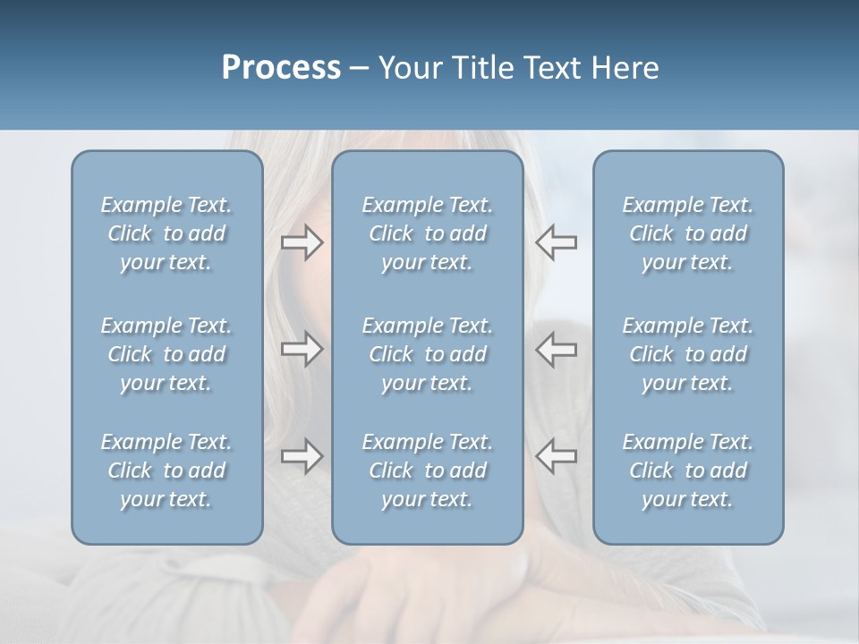 A Woman Sitting On A Couch Smiling For The Camera PowerPoint Template