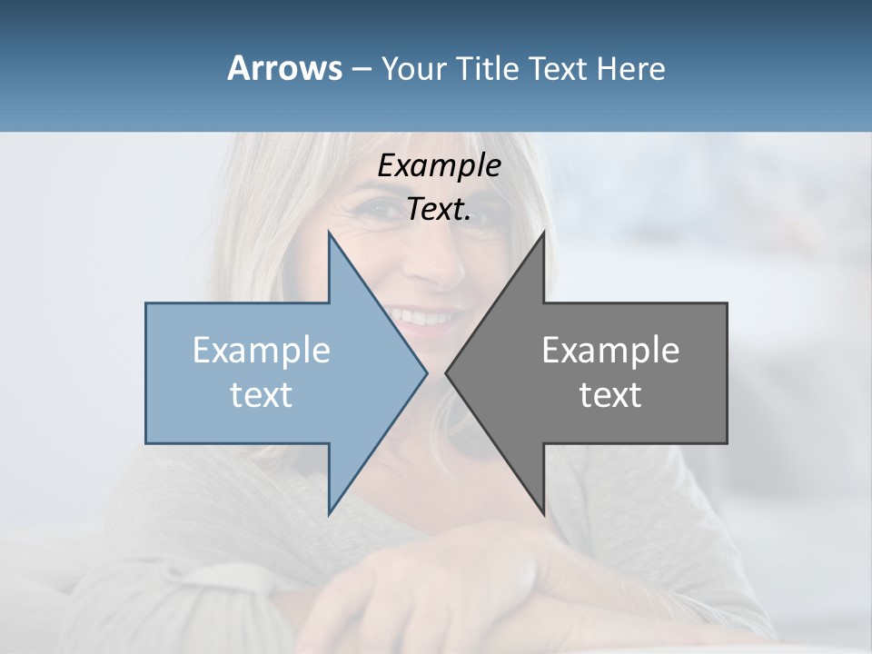 A Woman Sitting On A Couch Smiling For The Camera PowerPoint Template