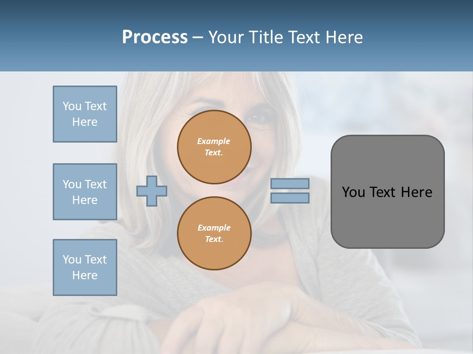 A Woman Sitting On A Couch Smiling For The Camera PowerPoint Template