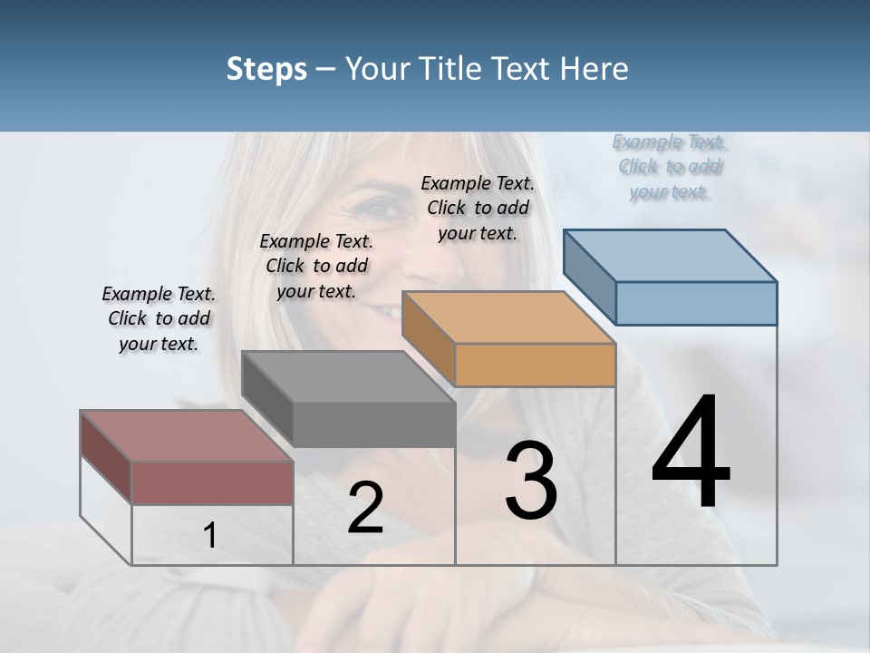 A Woman Sitting On A Couch Smiling For The Camera PowerPoint Template