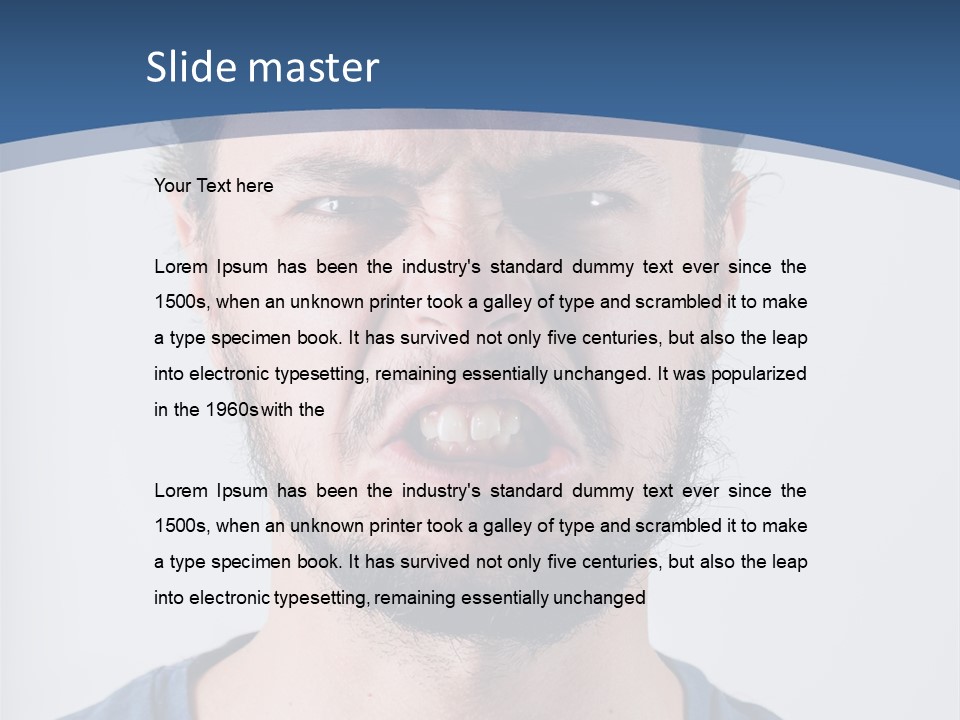 A Man Making A Face With His Mouth Open PowerPoint Template