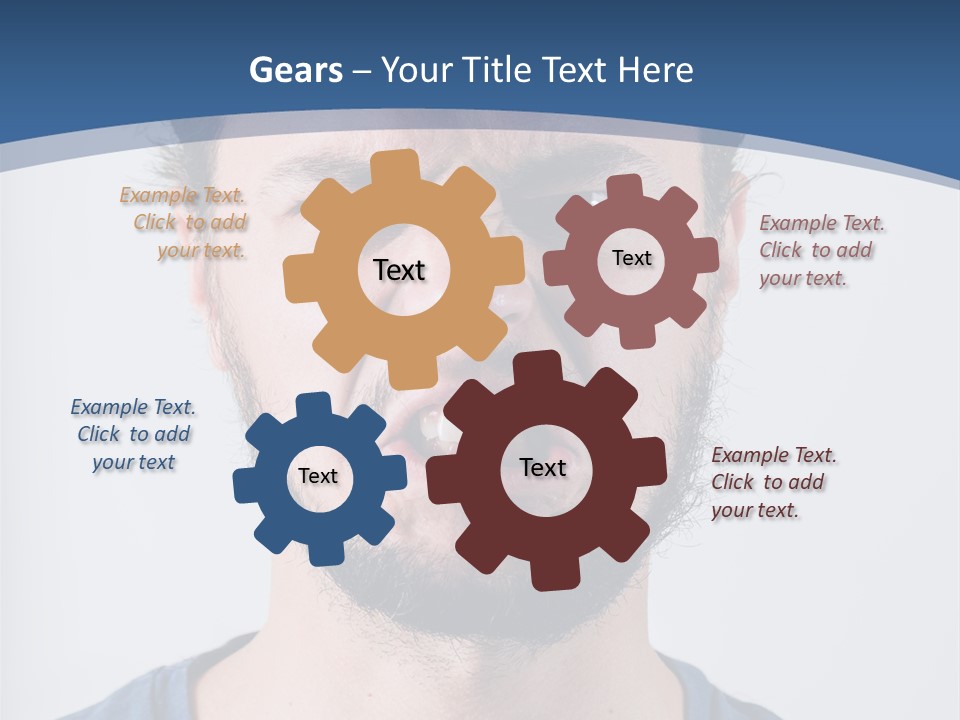 A Man Making A Face With His Mouth Open PowerPoint Template