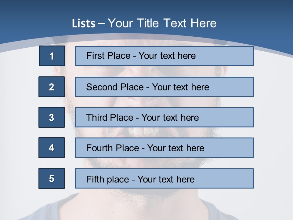 A Man Making A Face With His Mouth Open PowerPoint Template