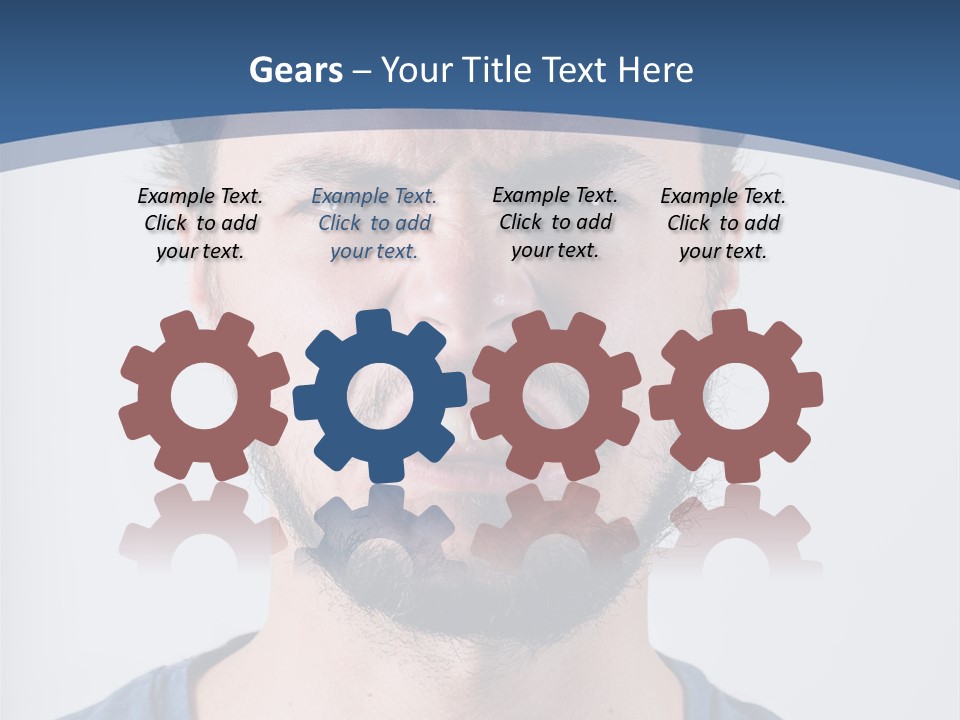 A Man Making A Face With His Mouth Open PowerPoint Template