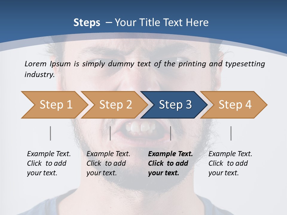 A Man Making A Face With His Mouth Open PowerPoint Template