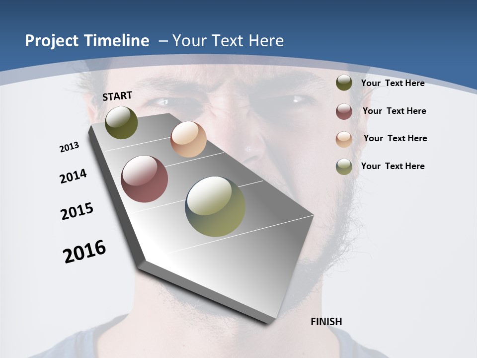 A Man Making A Face With His Mouth Open PowerPoint Template