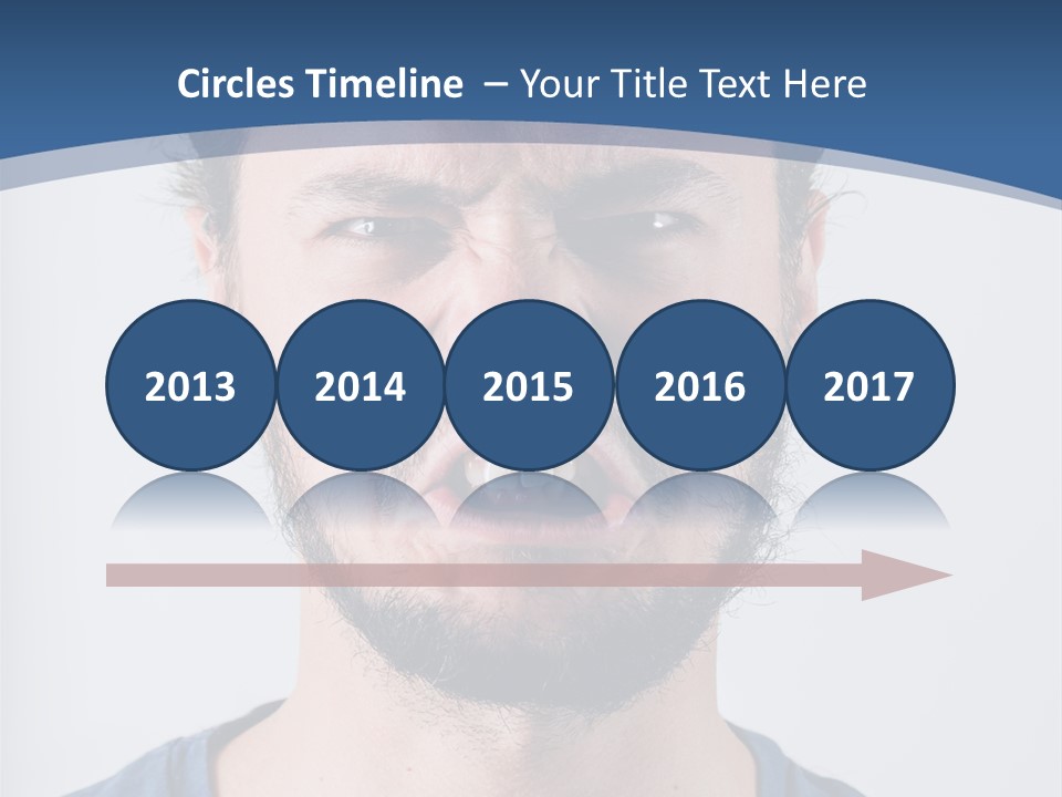 A Man Making A Face With His Mouth Open PowerPoint Template