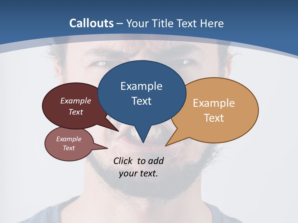A Man Making A Face With His Mouth Open PowerPoint Template