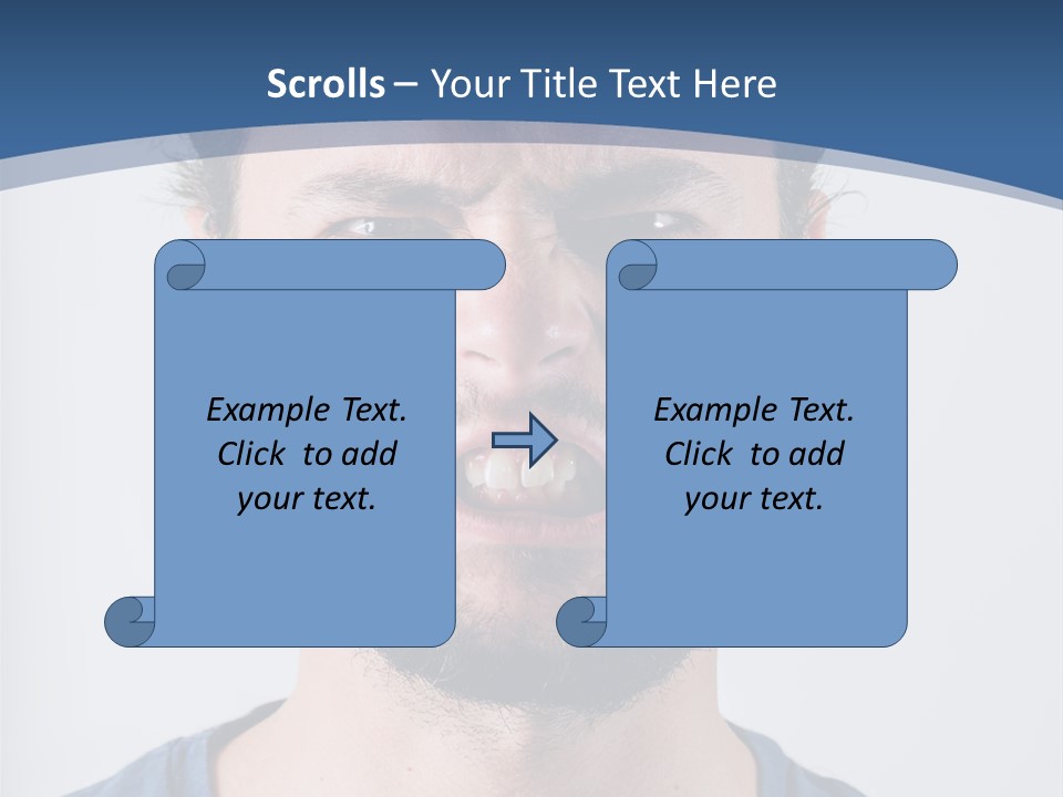 A Man Making A Face With His Mouth Open PowerPoint Template