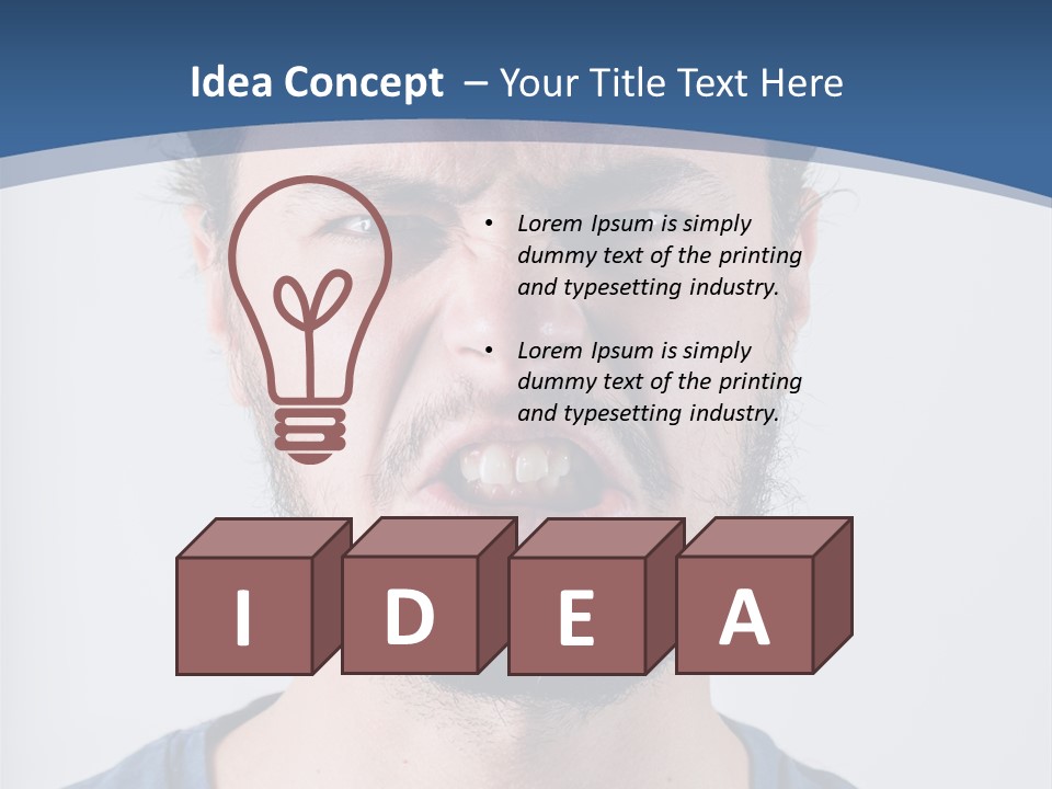 A Man Making A Face With His Mouth Open PowerPoint Template