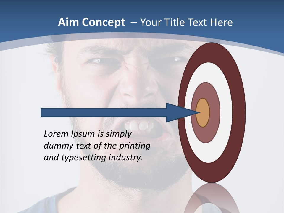 A Man Making A Face With His Mouth Open PowerPoint Template