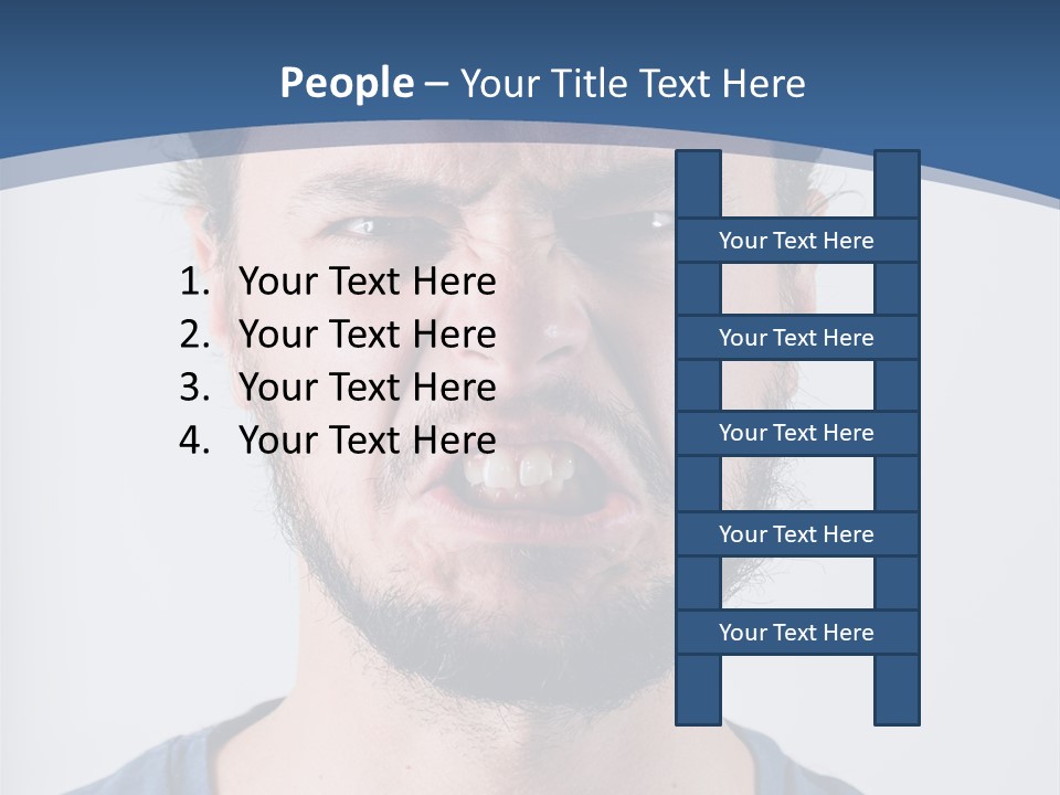 A Man Making A Face With His Mouth Open PowerPoint Template