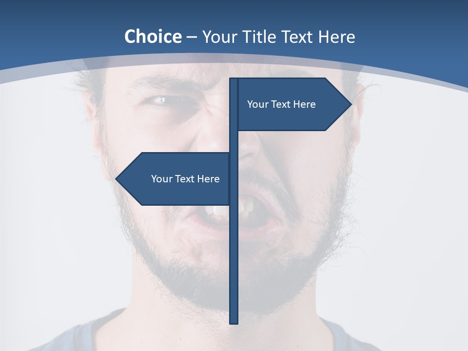 A Man Making A Face With His Mouth Open PowerPoint Template