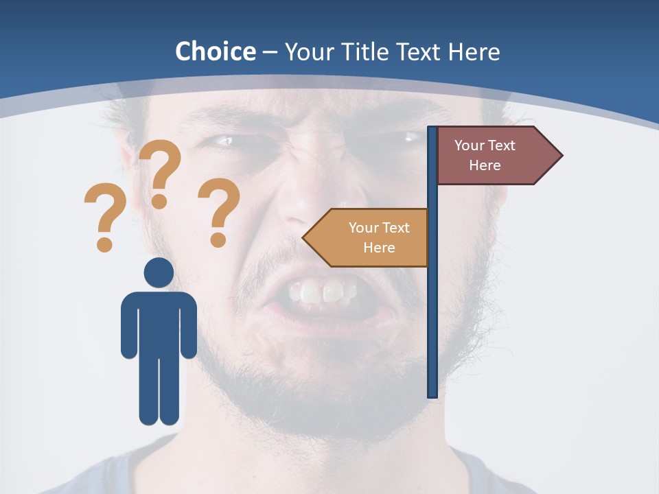 A Man Making A Face With His Mouth Open PowerPoint Template