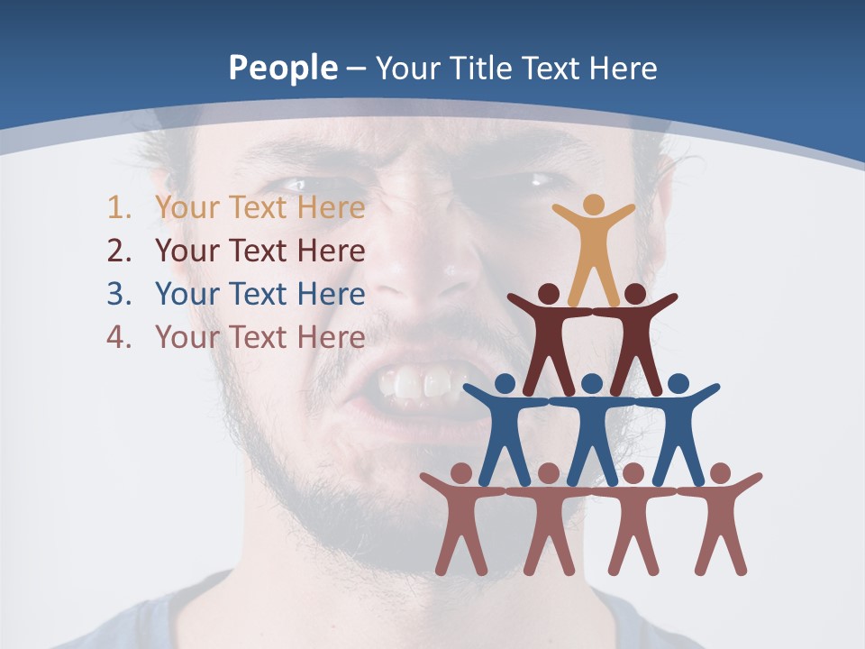 A Man Making A Face With His Mouth Open PowerPoint Template