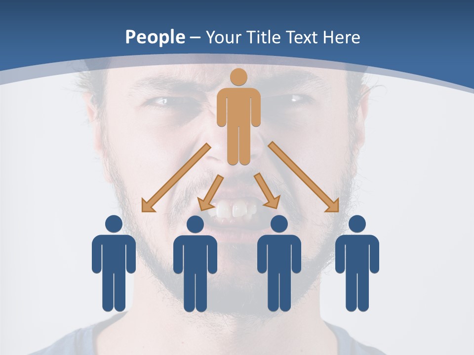 A Man Making A Face With His Mouth Open PowerPoint Template