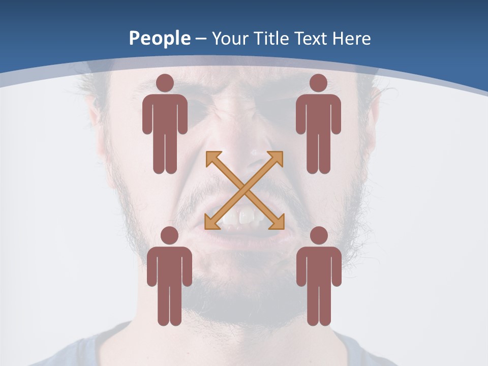 A Man Making A Face With His Mouth Open PowerPoint Template