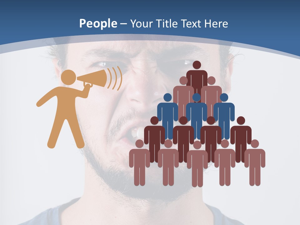 A Man Making A Face With His Mouth Open PowerPoint Template