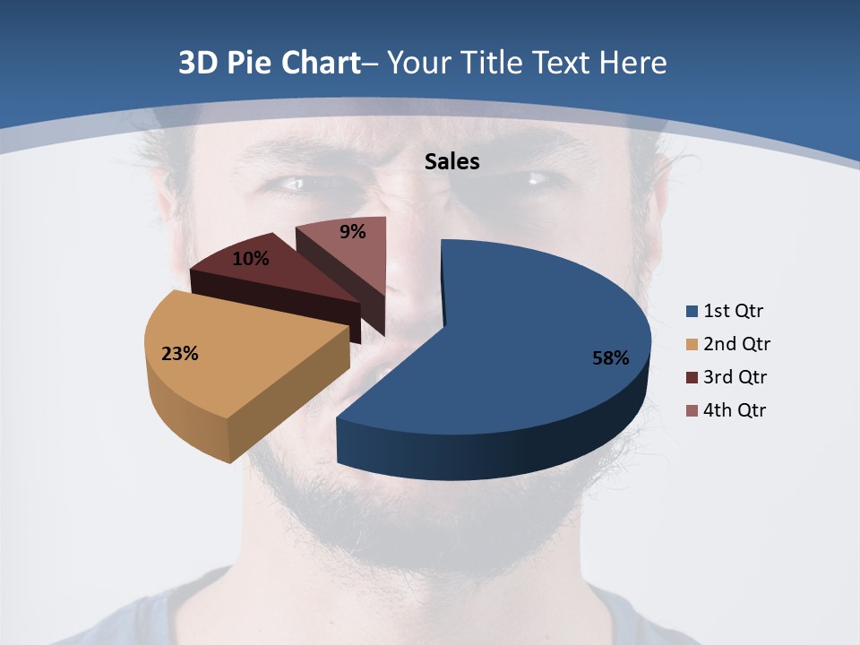A Man Making A Face With His Mouth Open PowerPoint Template